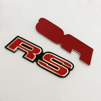 Autocolant pentru caroserie RS Letters Emblem, material acrilic, montaj adeziv, procesare personalizată