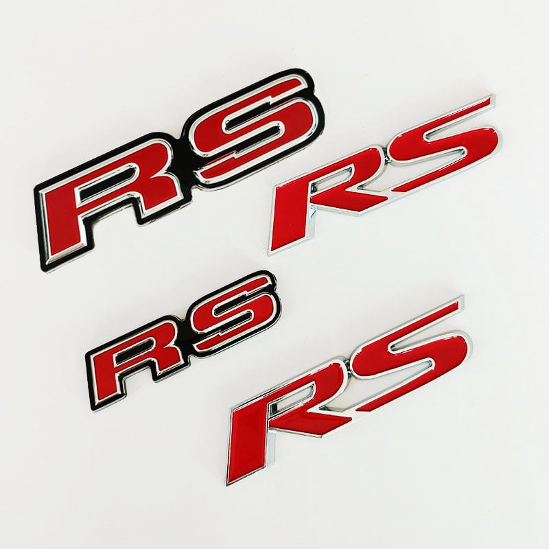 Autocolant pentru caroserie RS Letters Emblem, material acrilic, montaj adeziv, procesare personalizată