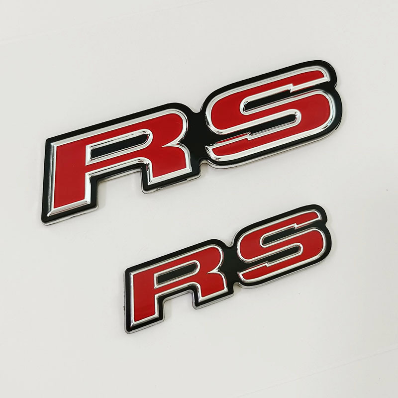 Autocolant pentru caroserie RS Letters Emblem, material acrilic, montaj adeziv, procesare personalizată