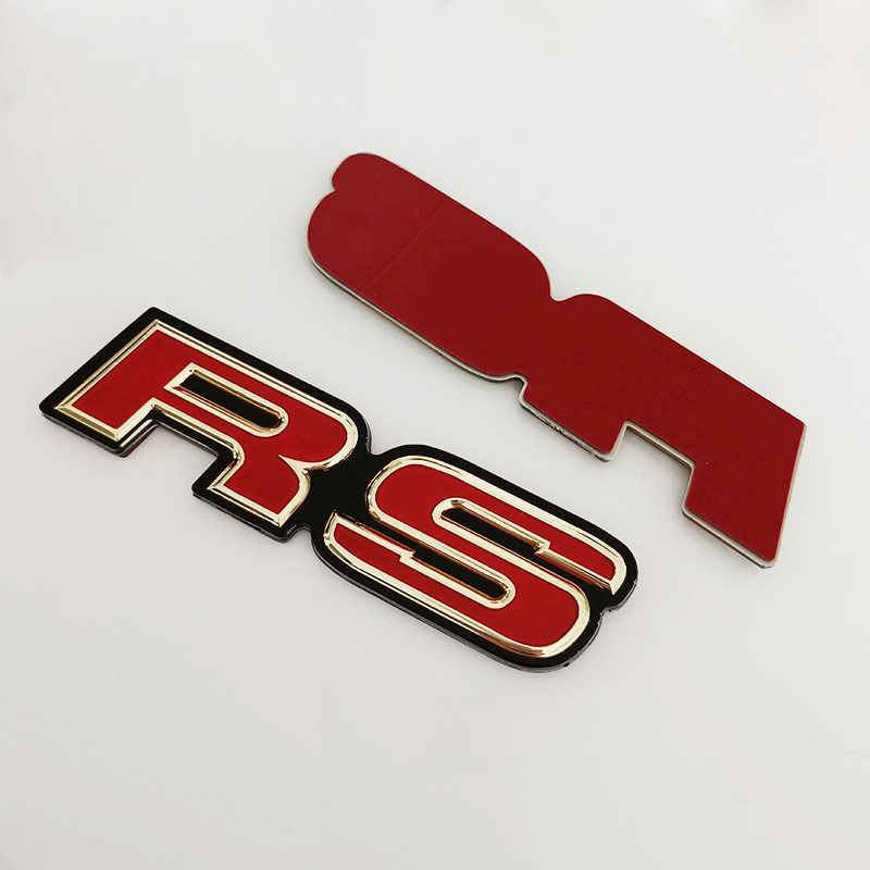 Autocolant pentru caroserie RS Letters Emblem, material acrilic, montaj adeziv, procesare personalizată