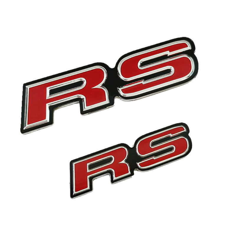 Autocolant pentru caroserie RS Letters Emblem, material acrilic, montaj adeziv, procesare personalizată