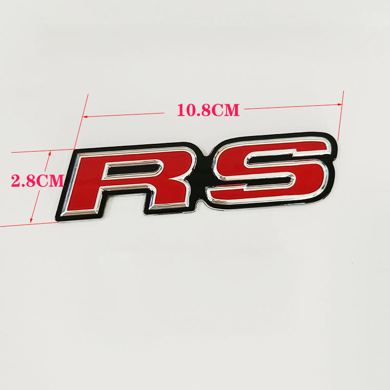 Autocolant pentru caroserie RS Letters Emblem, material acrilic, montaj adeziv, procesare personalizată