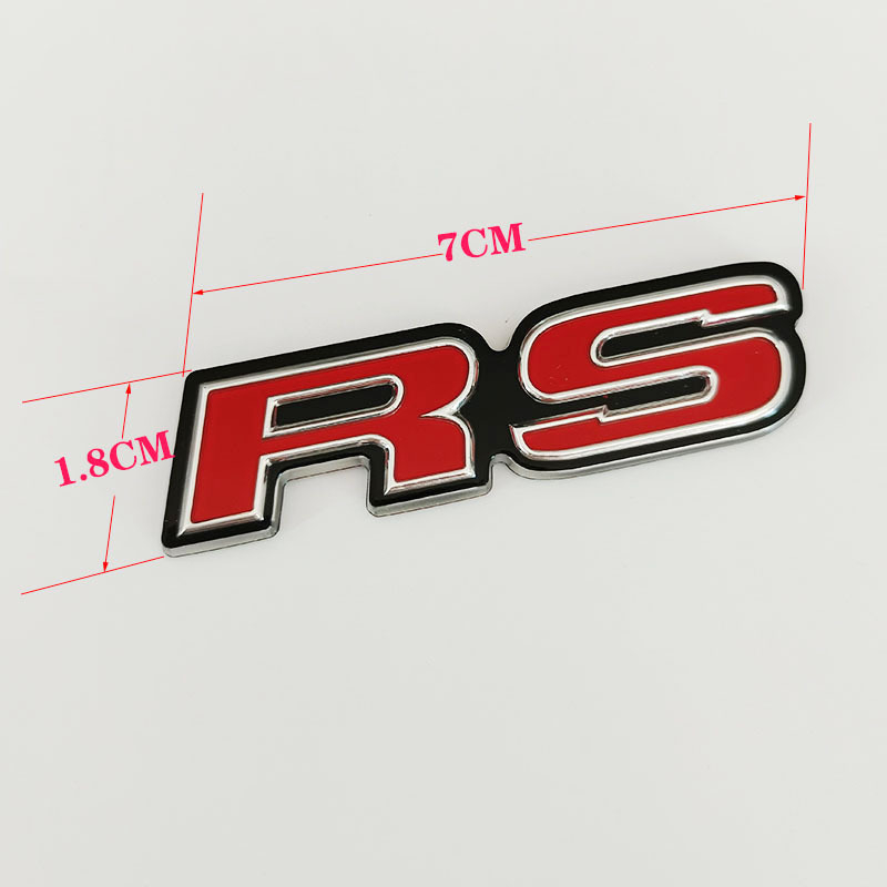 Autocolant pentru caroserie RS Letters Emblem, material acrilic, montaj adeziv, procesare personalizată