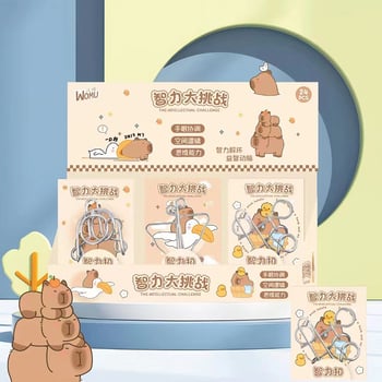 Puzzle Kongming Lock – Cutie de afișare cu 24 de piese, pentru 7–14 ani, origine Zhejiang, ambalare în cutie