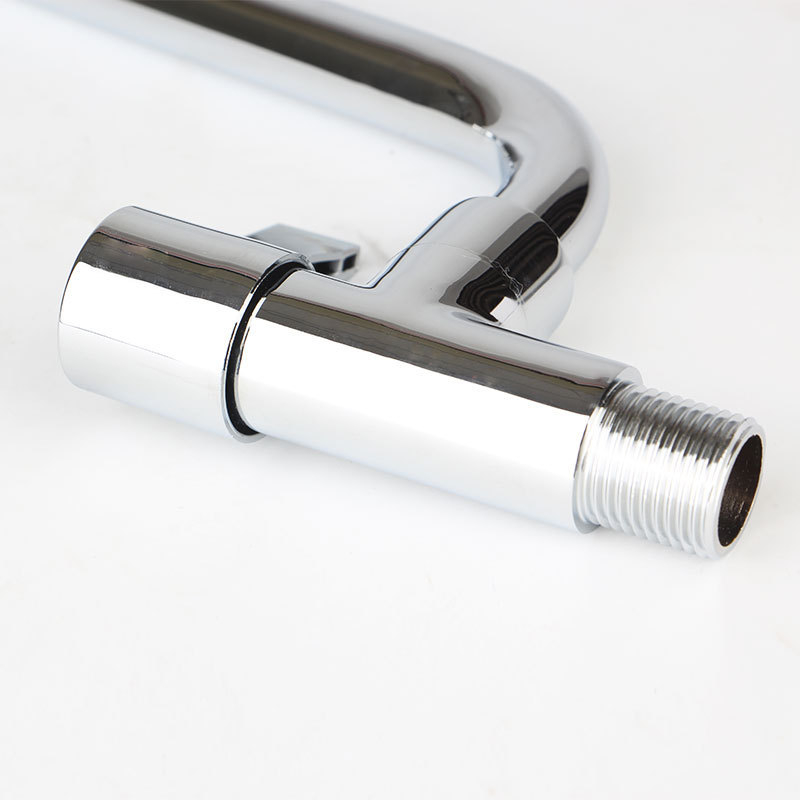 Ugradna kuhinjska slavina, bakreno tijelo, keramički disk ventil, DN15 ulaz/izlaz, miješalica s hladnom vodom, elektroplatirani završetak