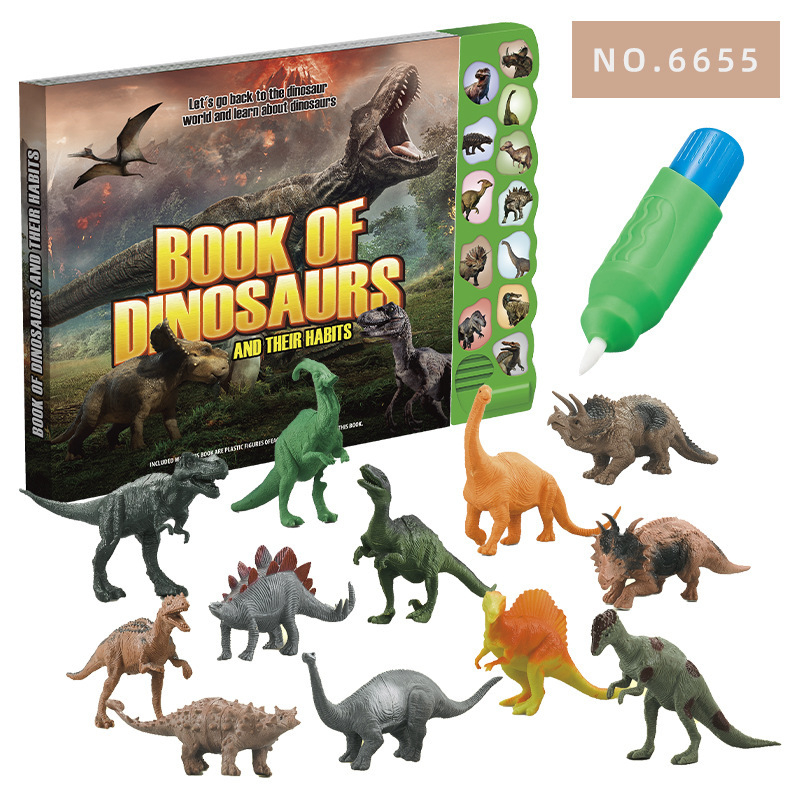 Čitaća olovka za djecu – Dinosaurska edukativna igračka s glazbenom funkcijom, ABS kućište, napajanje baterijama, šarena kutija, uzrast 4–6 godina