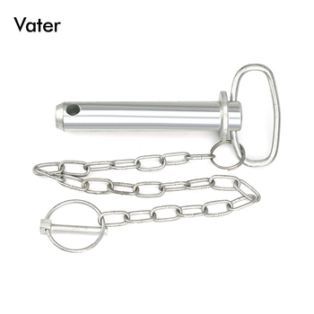Κυλινδρικός πίρος για ρυμούλκηση με λαβή από αλυσίδα, μάρκα Vater, ηλεκτροεπικάλυψη, διάμετρος 6(1/4)-40 mm, μήκος 40-200 mm