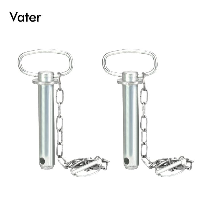 Κυλινδρικός πίρος για ρυμούλκηση με λαβή από αλυσίδα, μάρκα Vater, ηλεκτροεπικάλυψη, διάμετρος 6(1/4)-40 mm, μήκος 40-200 mm