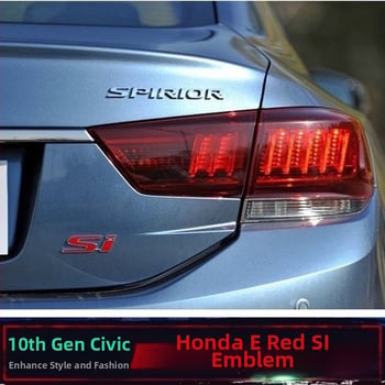 Metalni emblem Civic desete generacije, Type R stil, za prednji i stražnji dio automobila