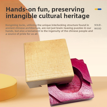 Drevená skladačka Kongming/Luban Lock – Značka Broadcom; Materiál: Drevo; Funkcia: Skladačka; Kategória produktu: Kongming Lock/Luban Lock; Prispôsobenie: Áno