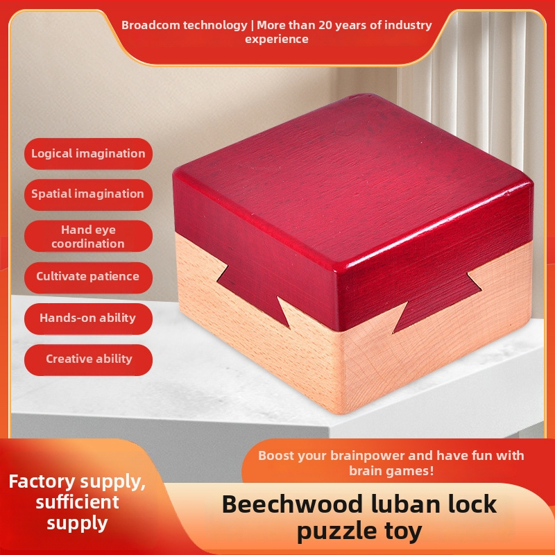 Drevená skladačka Kongming/Luban Lock – Značka Broadcom; Materiál: Drevo; Funkcia: Skladačka; Kategória produktu: Kongming Lock/Luban Lock; Prispôsobenie: Áno