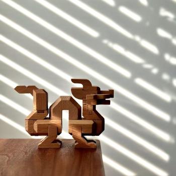 Fa Luban-zár puzzle – Kongming záras játék zodiákus sárkánnyal, 7–14 éveseknek, Have Fun márka