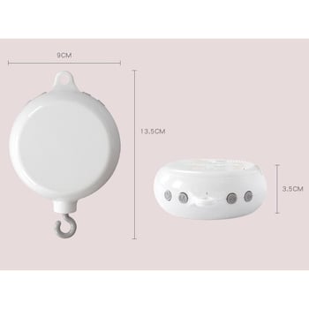 Forgó zenélő doboz babáknak Montessori tartóval, fémből; ideális születésnapi ajándék osztálytárs számára karácsonyra