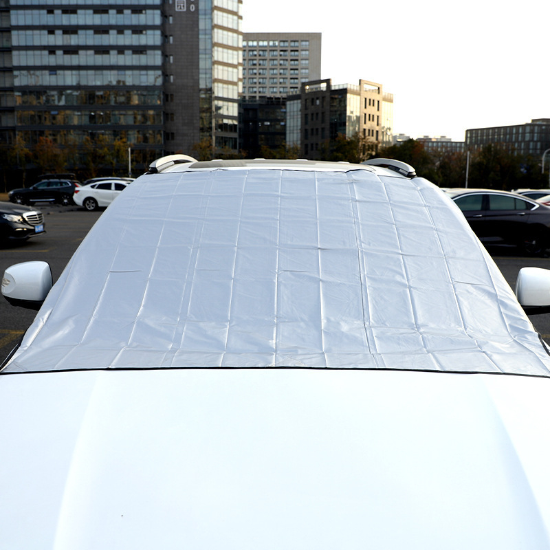 Tiandong zaštitno pokrivalo za vjetrobransko staklo automobila, aluminijska folija, montaža s usisnim čašicama, univerzalna kompatibilnost