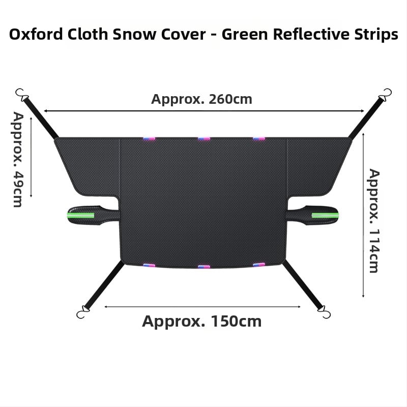 Покривка за предно стъкло на автомобил – деним, удължен стил, код WJ0085, монтаж презрамки, универсална