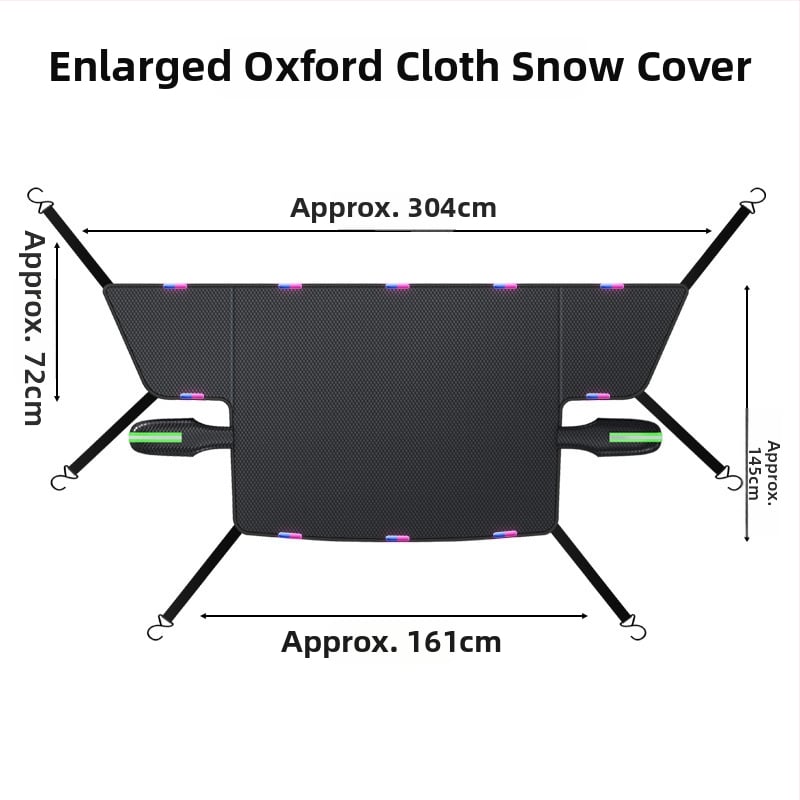 Покривка за предно стъкло на автомобил – деним, удължен стил, код WJ0085, монтаж презрамки, универсална