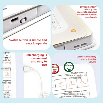 Li Fang govoreća čitačka olovka za djecu — magična knjiga za vježbanje pisanja, slikovna pismenost, čitanje prstom, plastično tijelo s Li-po baterijom, uzrast 4–6 godina