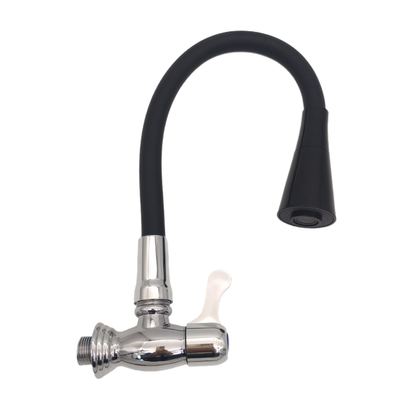 SFM-561 Kuhinjska zidna slavina – ABS plast, keramički disk ventil, elektroplatirani završni premaz, otvaranje ključem