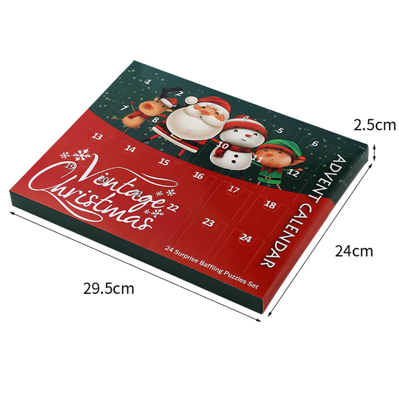 Metalni puzzle Devet prstena, 24 dijela, za djecu 7–14 godina, božićni advent kalendar igračka
