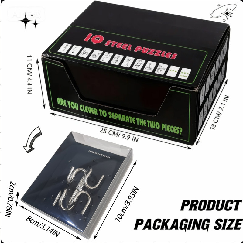 Kovový logický hlavolam na odomykanie zámkov a prsteňov — rozvoj myslenia, Lai youzhi, od 14 rokov