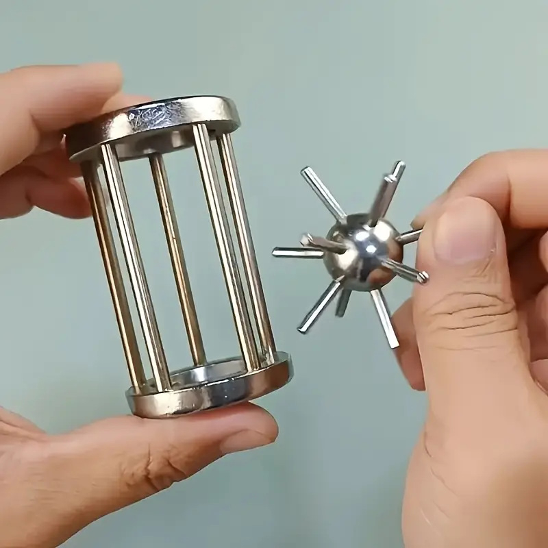 Metalna puzzle-kavez s bodljikavom kuglom, Luban lock i horseshoe lock (Od 14 godina)