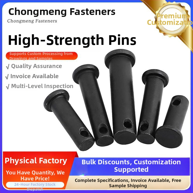 Polohovací kolík s dierou a plochou hlavou, vysoká pevnosť 8.8, DIN 1445-1977, oxidovaný a čiernený karbónový oceľ