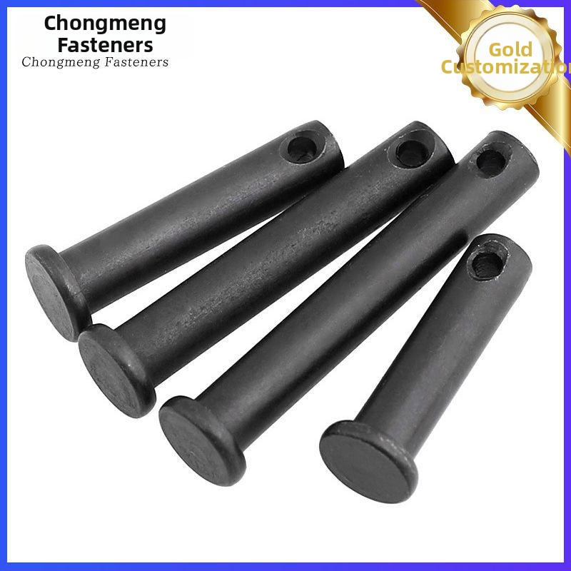 Polohovací kolík s dierou a plochou hlavou, vysoká pevnosť 8.8, DIN 1445-1977, oxidovaný a čiernený karbónový oceľ