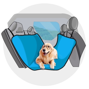 Podložka za sjedalo auta za pse — vodootporna, jednostavno za čišćenje, montaža bez alata, poliester, pogodna za velike i srednje pse