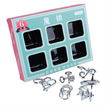 Puzzle za otključavanje od cinkove legure – šest dijelova, mentalni izazov za djecu i odrasle, uzrast 7–14 godina