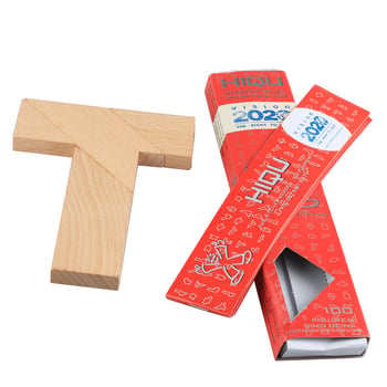 Drvena slagalica Luban Kongming Lock – veliko T-oblik puzzle, edukativna igračka za djecu, DIY kompatibilnost, blister pakiranje, brend Green Girl, uzrast 7–14 godina
