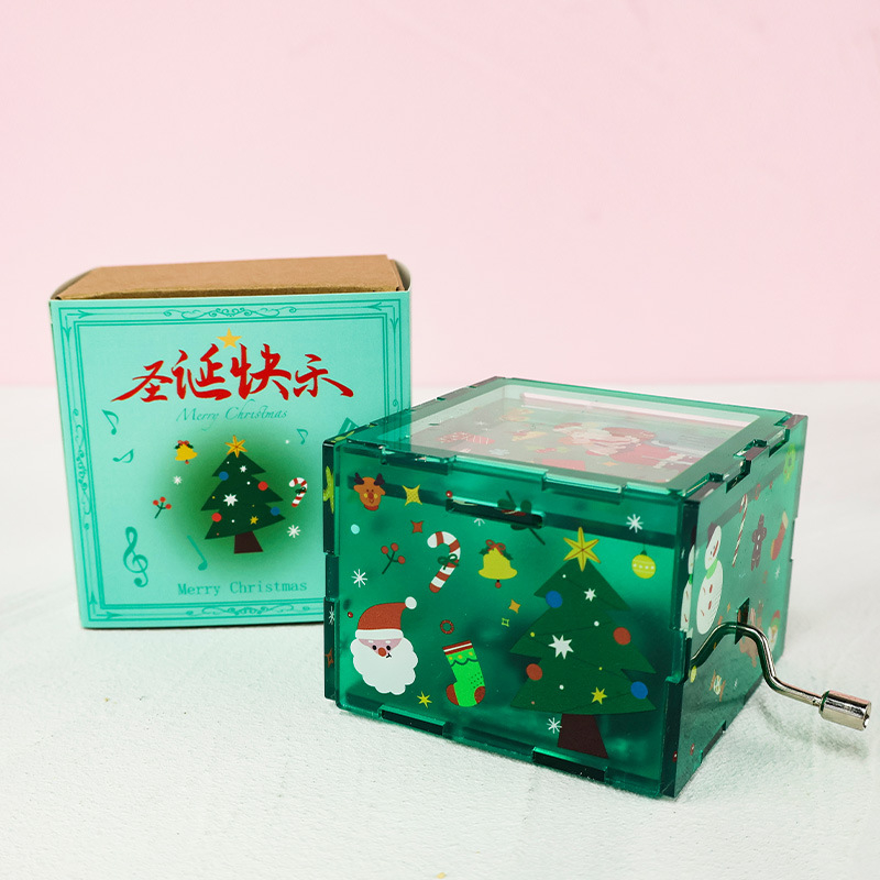 Akril zenedoboz – testreszabható, kézi hajtású DIY ajándék dekoráció logónyomtatással