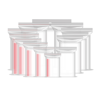 5 mil átlátszó önzáró PE ZIP zacskó élelmiszer csomagoláshoz, testre szabható zárási hossz