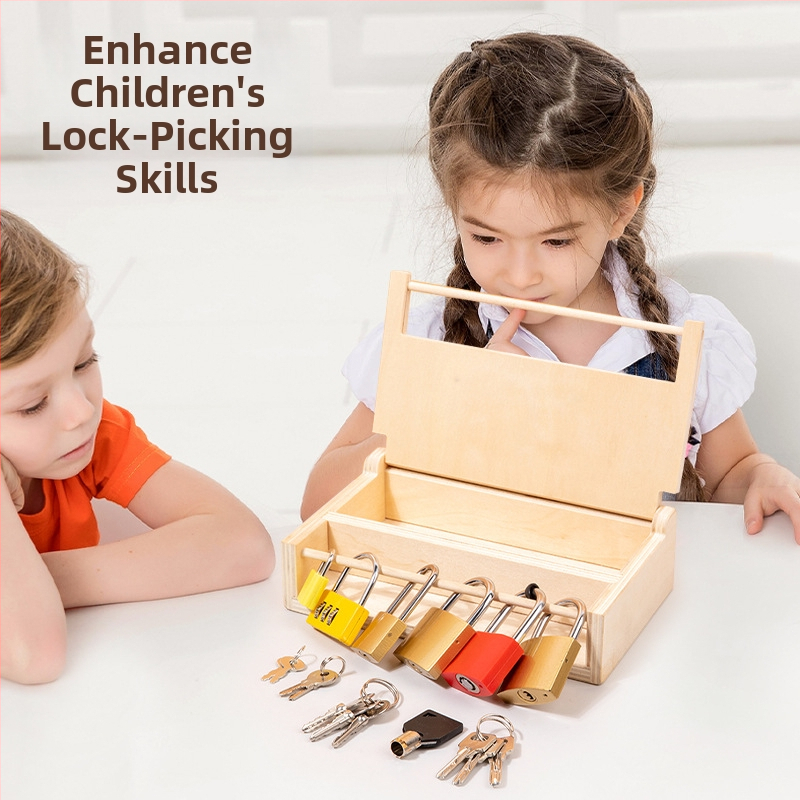 Jucărie din lemn pentru deblocare — antrenament de coordonare mână-ochi, pentru copii 4–6 ani, personalizare disponibilă