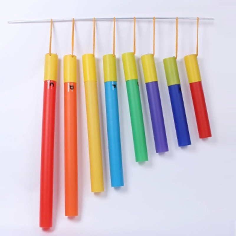 Orff ütőhangszer nyolc hangú hangcsövekkel gyerekeknek, műanyag oktató játék 7-14 éveseknek