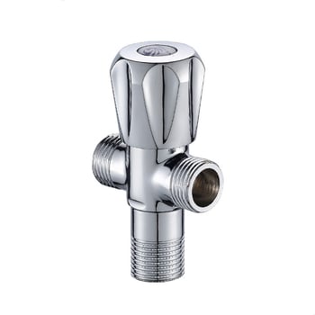 Bakreni trokutasti ventil s jednim ulazom i dva izlaza, ugrađena instalacija, model V6108, radni tlak 0.8–1.2 MPa, unutarnji promjer 20 mm, pogodan za WC, bojler i kuhinju