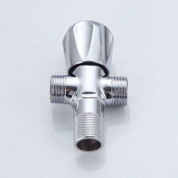 Bakreni trokutasti ventil s jednim ulazom i dva izlaza, ugrađena instalacija, model V6108, radni tlak 0.8–1.2 MPa, unutarnji promjer 20 mm, pogodan za WC, bojler i kuhinju