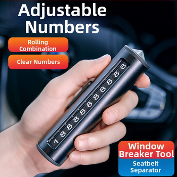 Placă de parcare ascunsă pentru interiorul automobilului - Metal, Model A15, Brand Qunchi, Logo imprimat