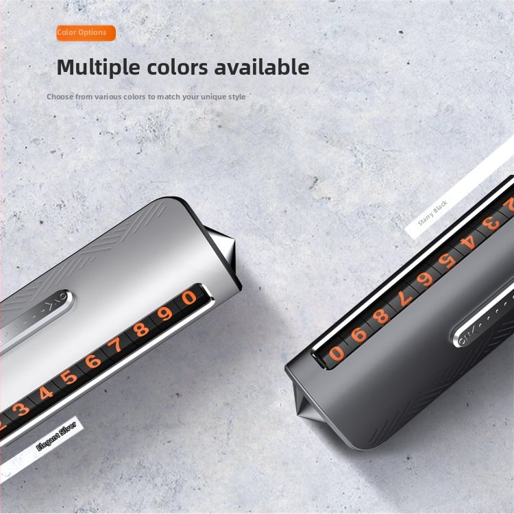 Placă de parcare ascunsă pentru interiorul automobilului - Metal, Model A15, Brand Qunchi, Logo imprimat