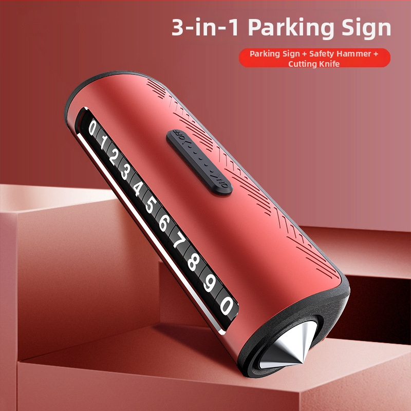 Placă de parcare ascunsă pentru interiorul automobilului - Metal, Model A15, Brand Qunchi, Logo imprimat