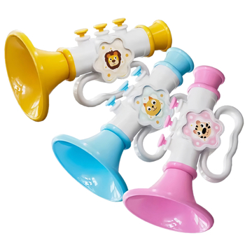 Mini trompetă pentru copii — material ABS, brand Qiwang, import din Japonia și Coreea de Sud, categoria 3C: Jucării de la 14 ani în sus, vârstă potrivită: Tineret 15–35 ani.