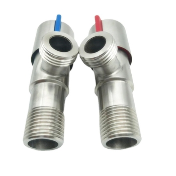 304 rozsdamentes acél háromszögletű szelep, modell r012; szerelés: forgó; üzemi nyomás: 0.8 MPa; alkalmazás: csaptelek