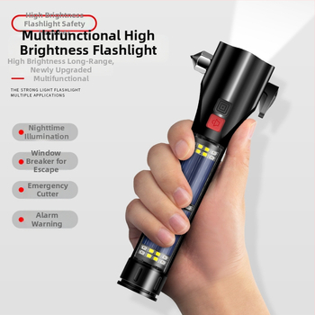 Ciocan auto multifuncțional cu lanternă solară – salvare, spargerea geamului, alarmă • OUDEW • aliaj de aluminiu • Zhejiang • 250 g