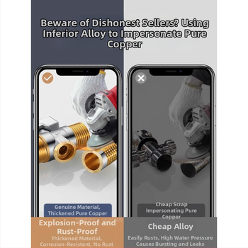 Supapă unghiulară din alamă, debit mare, trei căi, ieșire duală cald/rece, intrare 1 ieșire 2, certificat CE