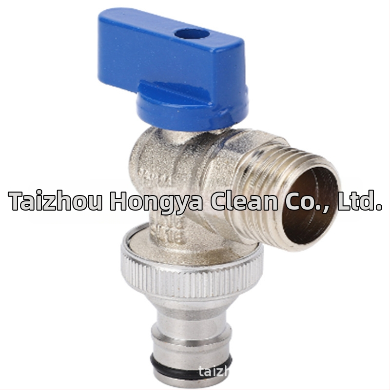 AV-025 Mosadzný guľový ventil, rohový trojuholníkový tvar, 15 mm závit, pre splachovač toalety