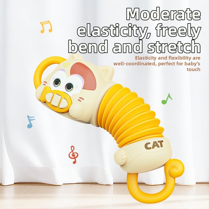 Jucărie muzicală cu acordeon din plastic pentru copii cu vârsta 4–6 ani, unisex, pian tras de mână pentru educație timpurie.