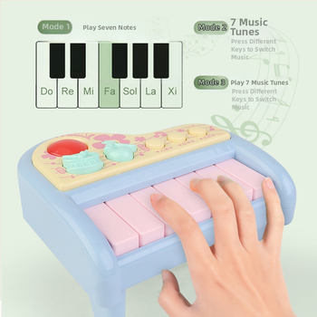 Jucărie pian pentru sugari – pian electronic din plastic Hengjia pentru 0–3 ani, jucărie electrică certificată 3C