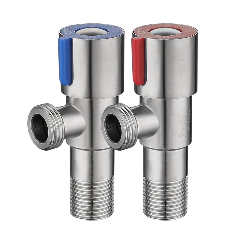 Ventil unghiular din oțel inoxidabil 304, montaj în perete, model s005, presiune de lucru 1,6 MPa, diametru interior 8 mm