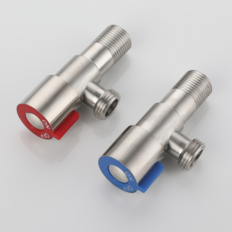 Ventil unghiular din oțel inoxidabil 304, montaj în perete, model s005, presiune de lucru 1,6 MPa, diametru interior 8 mm