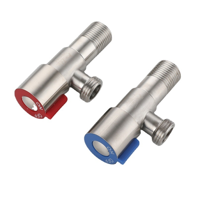 Ventil unghiular din oțel inoxidabil 304, montaj în perete, model s005, presiune de lucru 1,6 MPa, diametru interior 8 mm