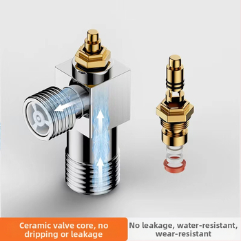 Goalar GA01 Supapă de control din alamă pentru robinetul unghiular de toaletă, întrerupător boiler, anti-miros și silențios, 2 MPa, diametrul interior 4 mm, instalație în spirală